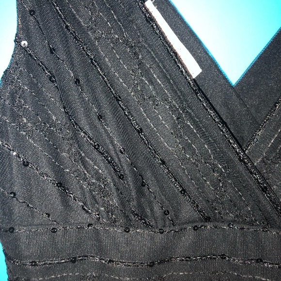 Maggy London Beautiful Sequined Little Black Dress - Picture 4 of 9